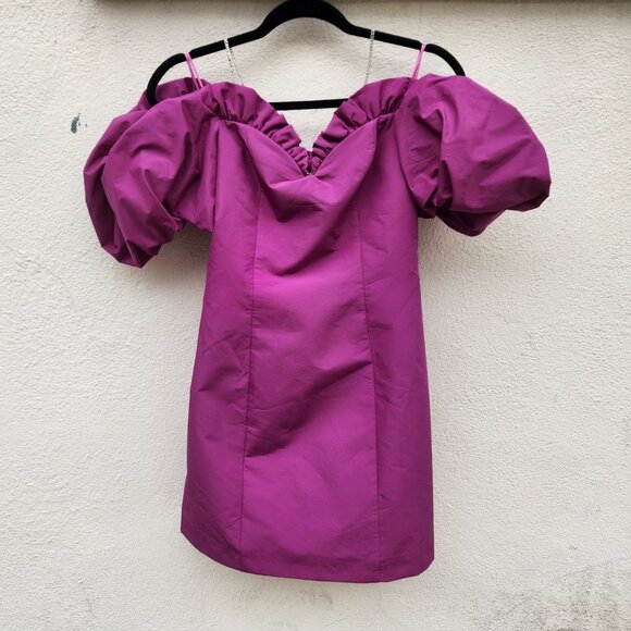 MNG Limited Edition Puffed Sleeves Short Dress - Picture 7 of 11